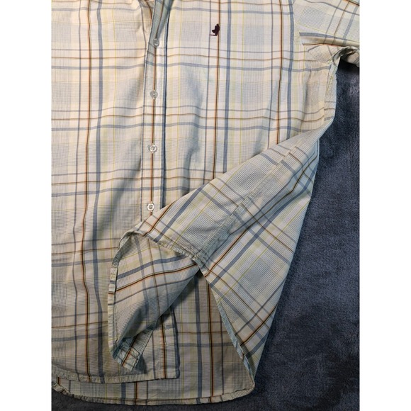MARLBORO CLASSICS Shirt Mens Large Yellow Plaid Button Down Long Sleeve - Picture 9 of 12